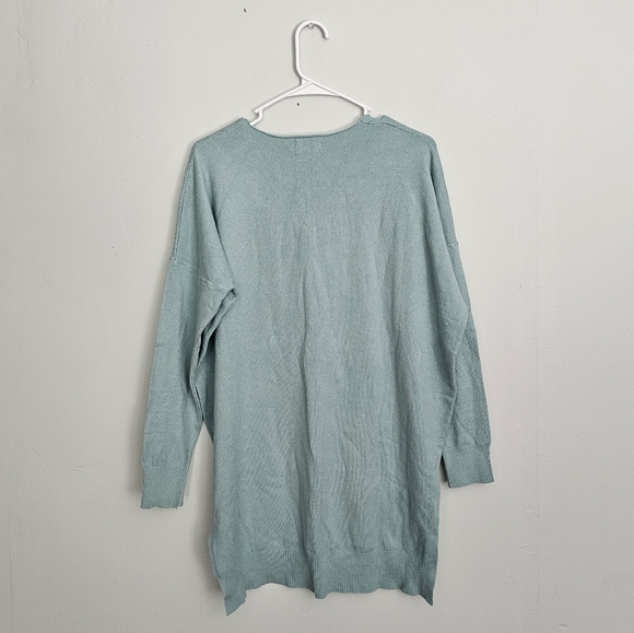 Dreamers Teal V-Neck Sweater - Picture 3 of 6